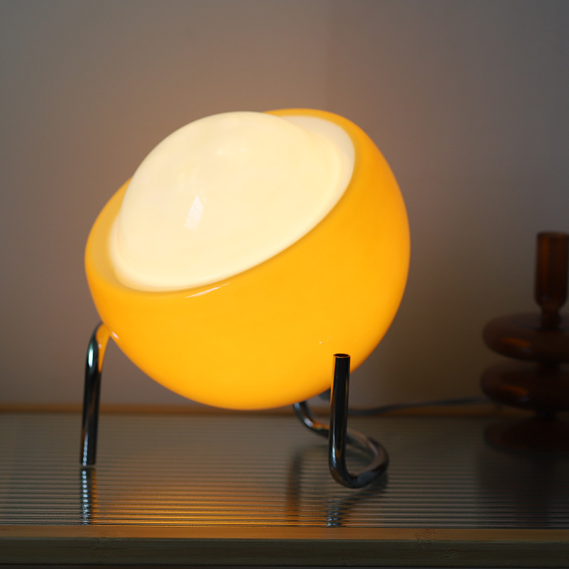 Bauhaus-Inspired Glass Table Lamp